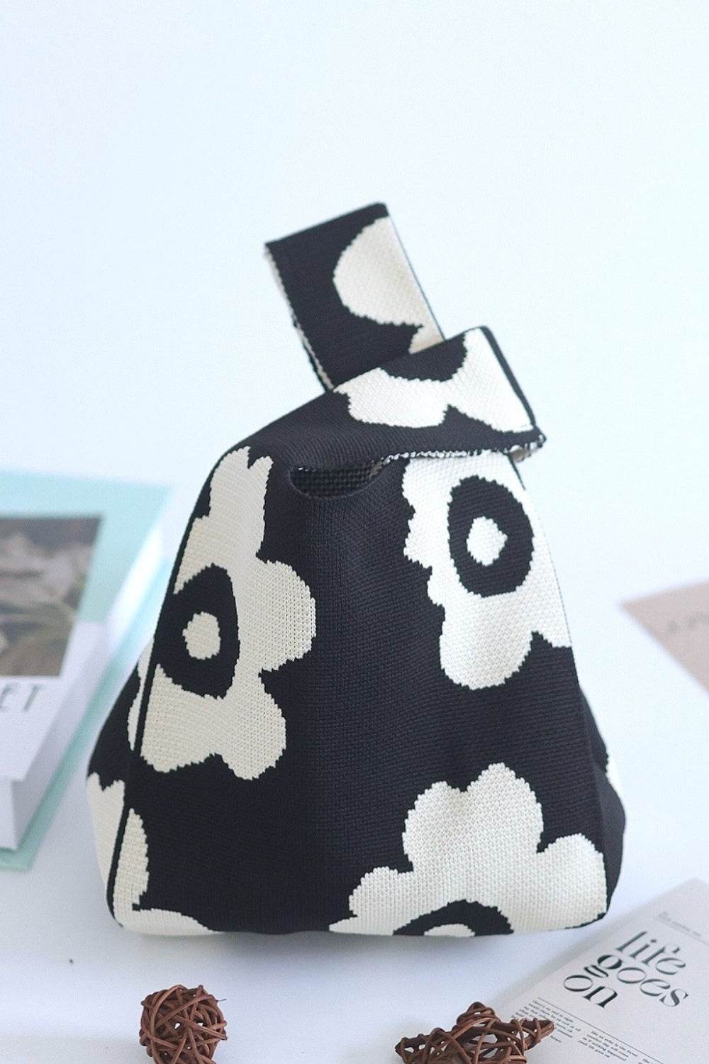Zenana Flower Eco-Friendly Knitted Handbag - Rosa Apparel