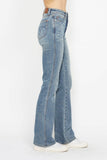 Judy Blue Full Size Tummy Control Back Embroidered Pocketed Bootcut Jeans Plus Size - Rosa Apparel