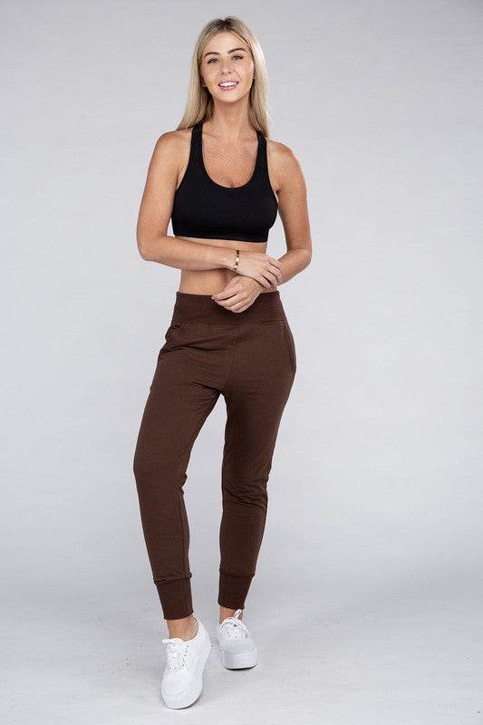 Ambiance Comfy Stretch Lounge Elastic Waist Sweat Pants - Rosa Apparel