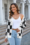 Angel Wings Button-Up V-Neck Dropped Shoulder Cardigan - Rosa Apparel