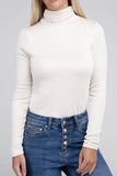 Zenana Ribbed Turtle Neck Long Sleeve Top - Rosa Apparel