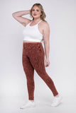 Zenana Plus Mineral Washed Wide Waistband Yoga Leggings - Rosa Apparel