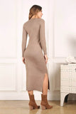 Lilou V-Neck Sweater Maxi Dress - Rosa Apparel