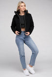 Ambiance Cozy Corduroy Zip-Up High Collar Jacket - Rosa Apparel