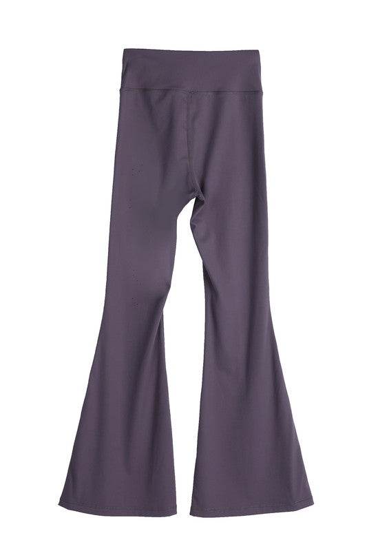 Lilou Casual Flutter Solid Strech Leggings - Rosa Apparel