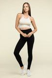 Zenana Washed Ribbed Seamless Cropped Cami Top - Rosa Apparel