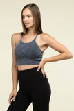 Zenana Washed Ribbed Seamless Cropped Cami Top - Rosa Apparel