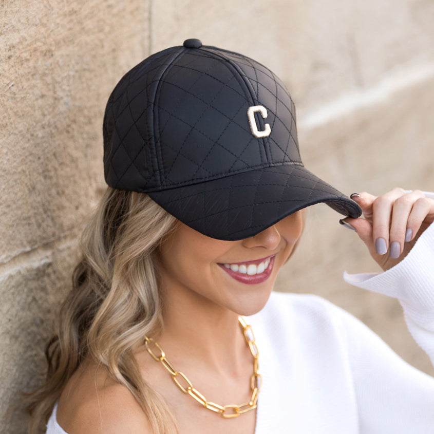 Aili’s Corner Quilted Puffer Baseball Cap Adjustable Fit