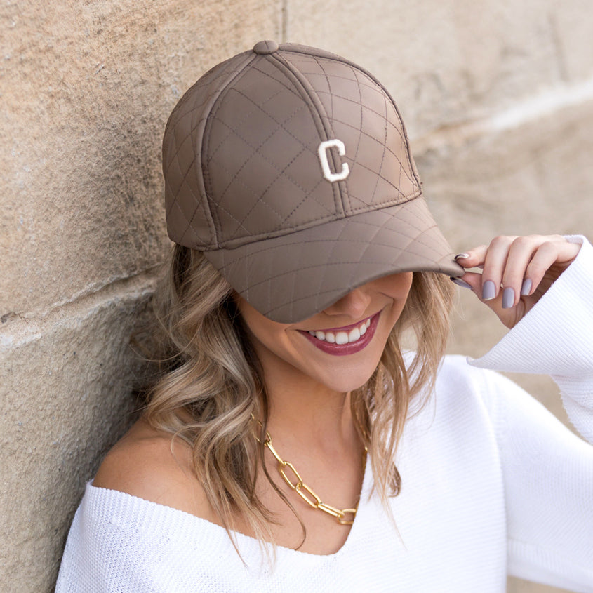 Aili’s Corner Quilted Puffer Baseball Cap Adjustable Fit