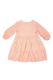 Lilou Gingham Checked Tiered Puff 3/4 Sleeves V-Neck Mini Dress - Rosa Apparel