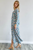 Davi & Dani Printed Long Sleeve Loose Kimono - Rosa Apparel