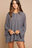 POL Bell Sleeve Oversized Fit Sweater Top - Rosa Apparel