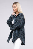 BiBi Vintage Washed Leopard Corduroy Buttoned Jacket - Rosa Apparel