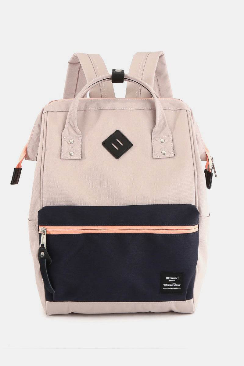 Himawari Contrast Waterproof Backpack Bag with Reinforced Edges - Rosa Apparel