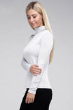 Zenana Ribbed Turtle Neck Long Sleeve Top - Rosa Apparel