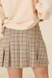 Lilou Plaid pleated mini skirt - Rosa Apparel