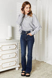 Double Take Seam Detail Round Neck Long Sleeve Top - Rosa Apparel