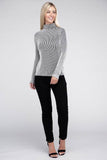 Zenana Ribbed Turtle Neck Long Sleeve Top - Rosa Apparel