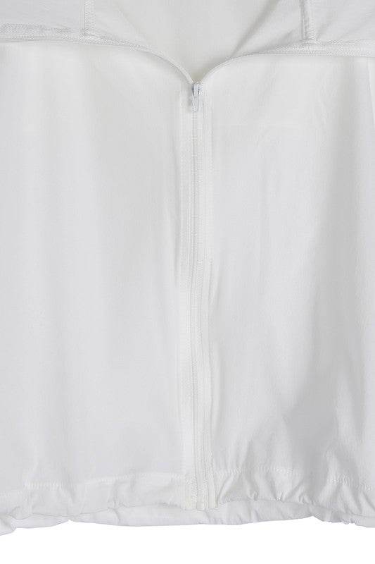 Lilou Long Sleeves Front Zipper Windbreaker With Hood - Rosa Apparel