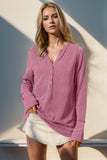 Double Take Full Size Notched Thumbhole Long Sleeve T-Shirt - Rosa Apparel