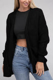Zenana Low Gauge Waffle Open Cardigan Sweater - Rosa Apparel