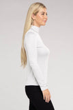 Zenana Ribbed Turtle Neck Long Sleeve Top - Rosa Apparel