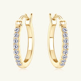 925 Sterling Silver Moissanite Huggie Earrings - Rosa Apparel