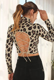 Lilou Mock Neck Lace-Up Open Back Long Sleeves Top - Rosa Apparel