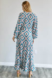 Davi & Dani Printed Long Sleeve Loose Kimono - Rosa Apparel