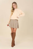 Lilou Plaid pleated mini skirt - Rosa Apparel