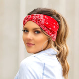 Aili's Bandana Twist Jersey Knit Headwrap – Soft Turban Style Hair Wrap Headband