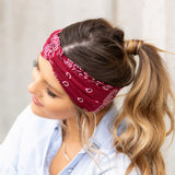Aili's Bandana Twist Jersey Knit Headwrap – Soft Turban Style Hair Wrap Headband