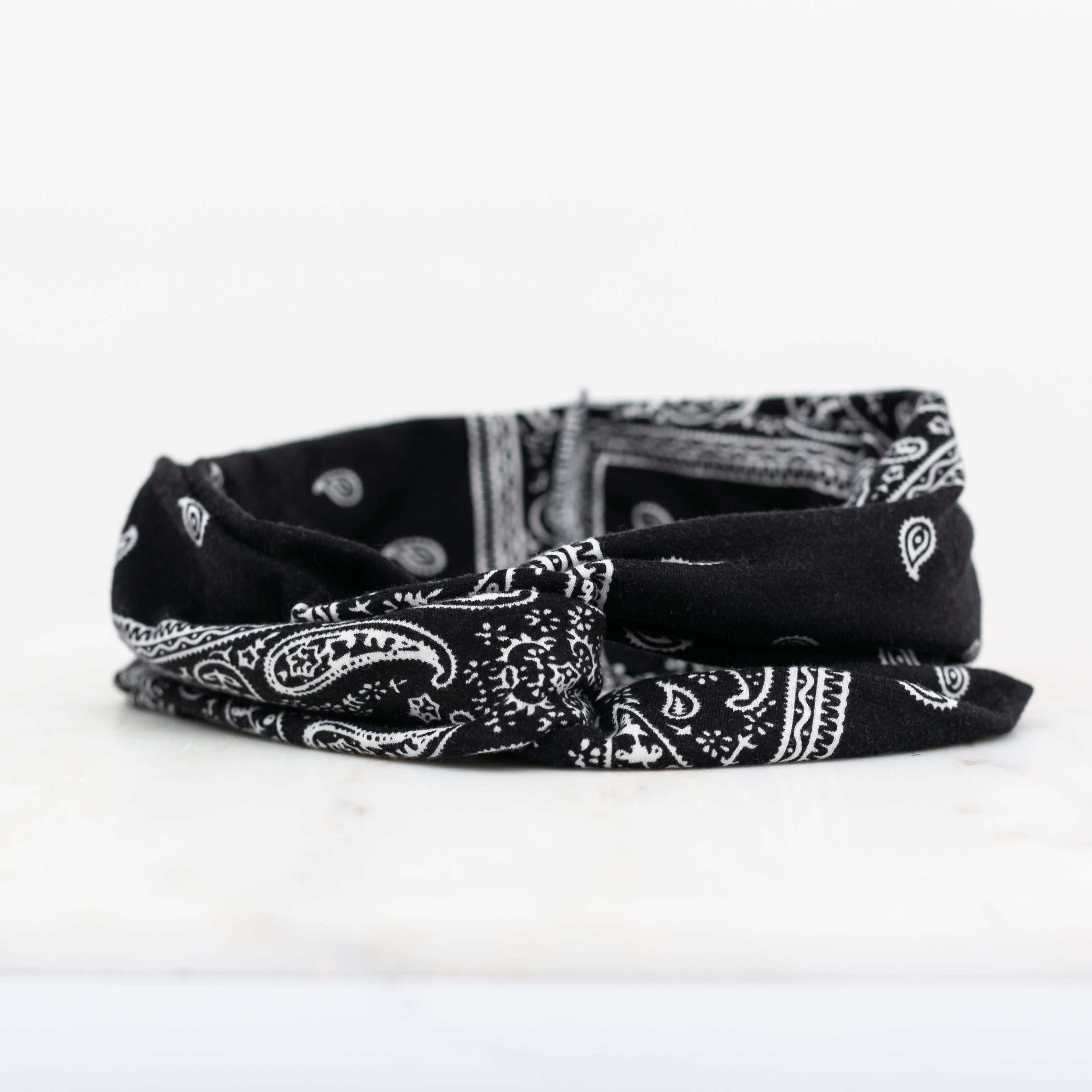 Aili's Bandana Twist Jersey Knit Headwrap – Soft Turban Style Hair Wrap Headband