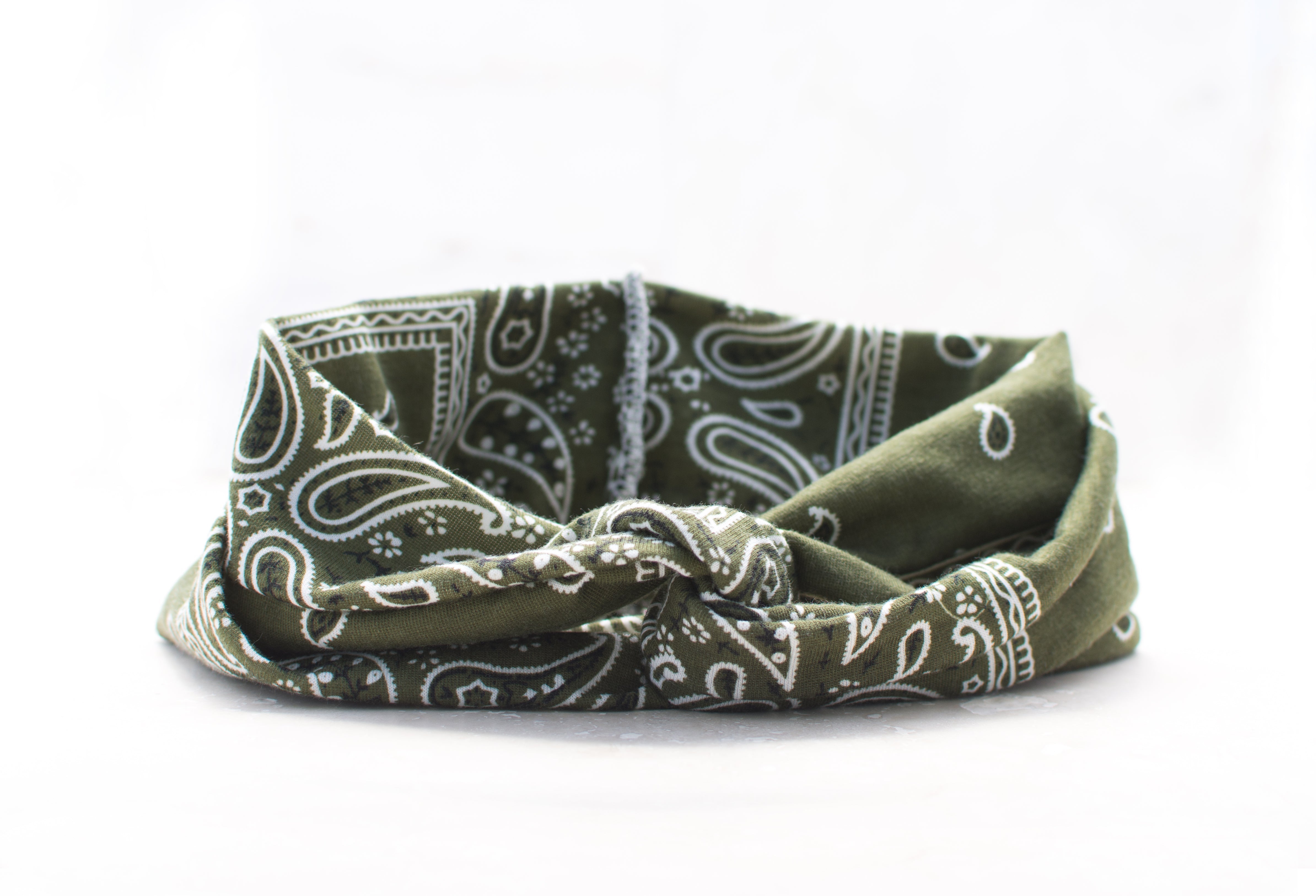 Aili's Bandana Twist Jersey Knit Headwrap – Soft Turban Style Hair Wrap Headband