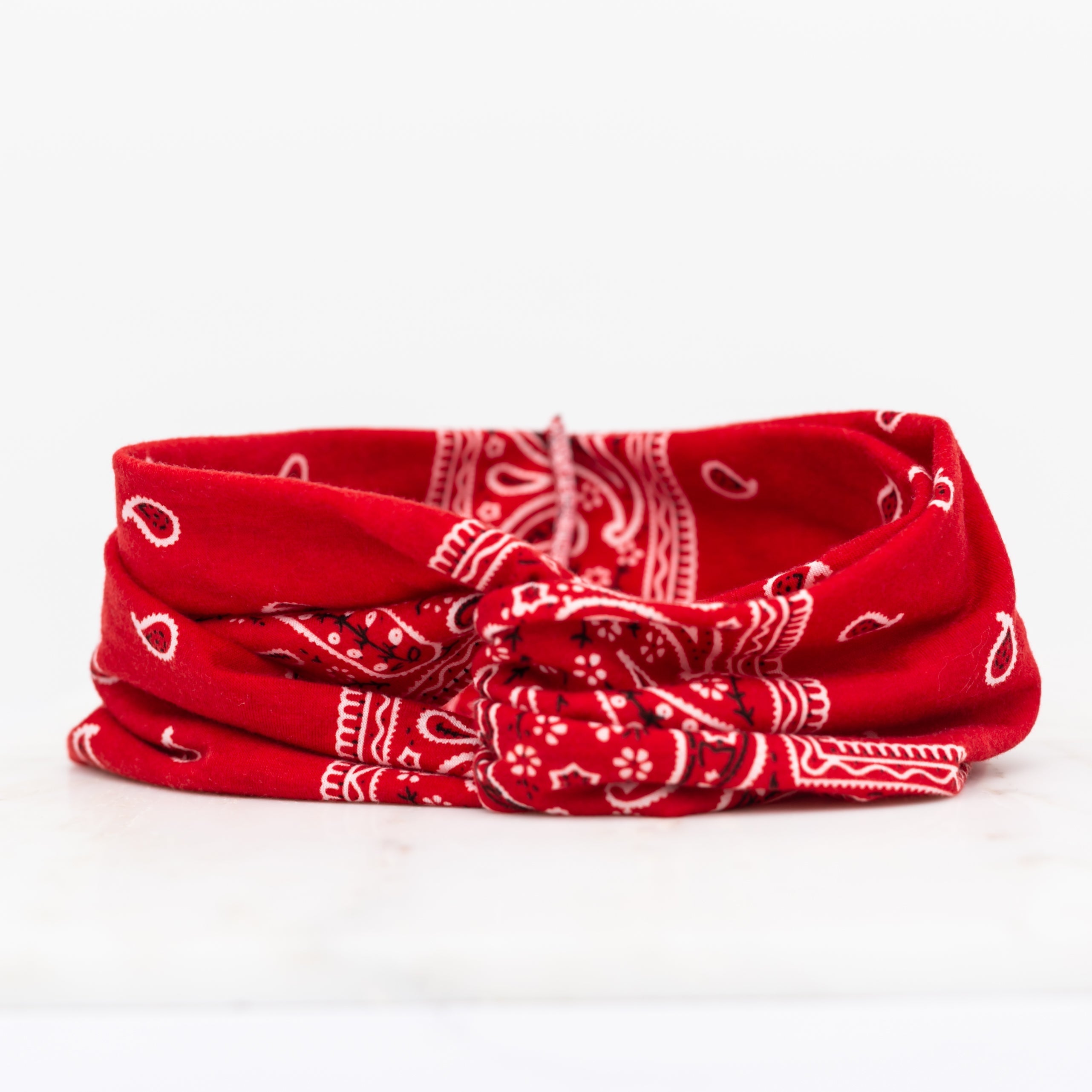 Aili's Bandana Twist Jersey Knit Headwrap – Soft Turban Style Hair Wrap Headband