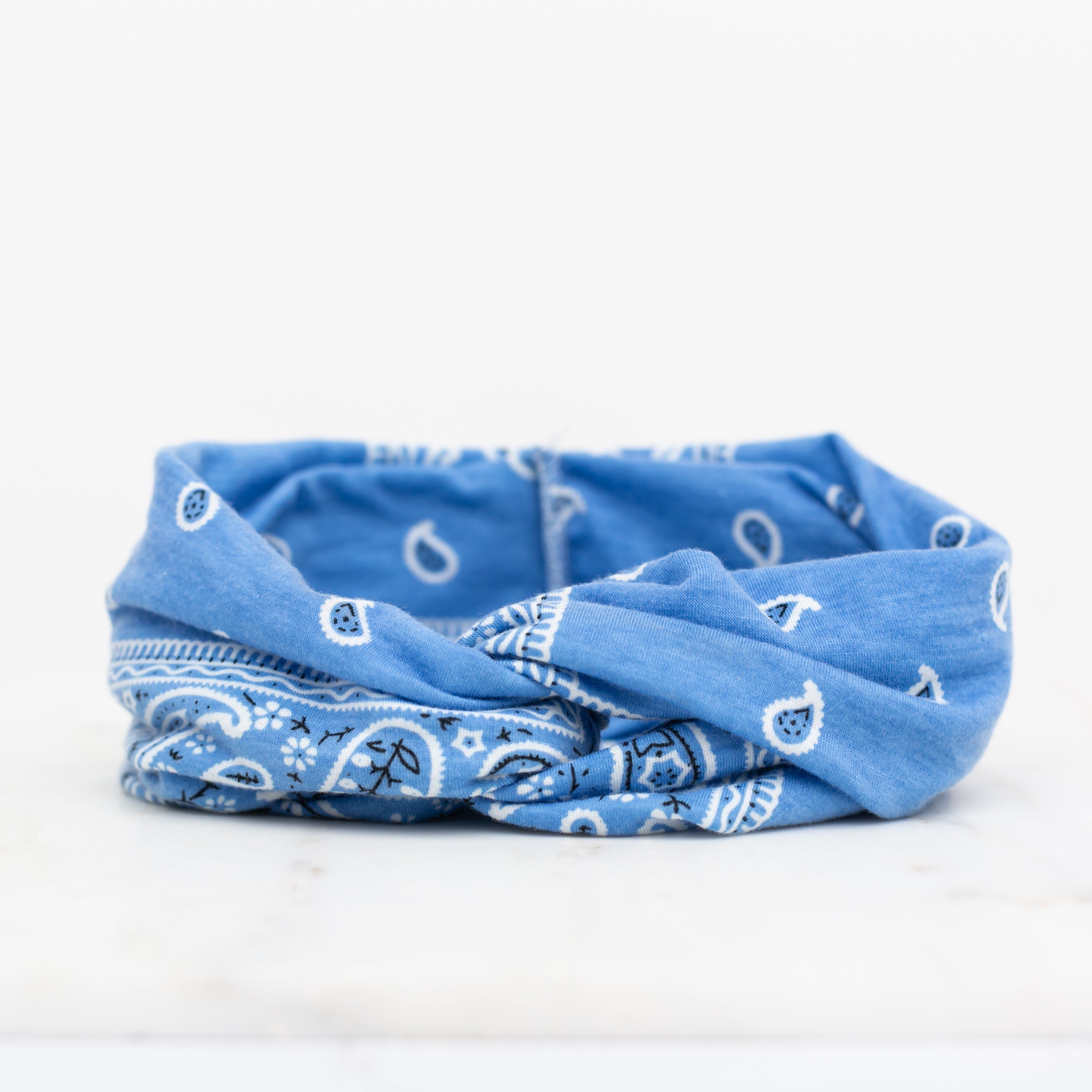 Aili's Bandana Twist Jersey Knit Headwrap – Soft Turban Style Hair Wrap Headband