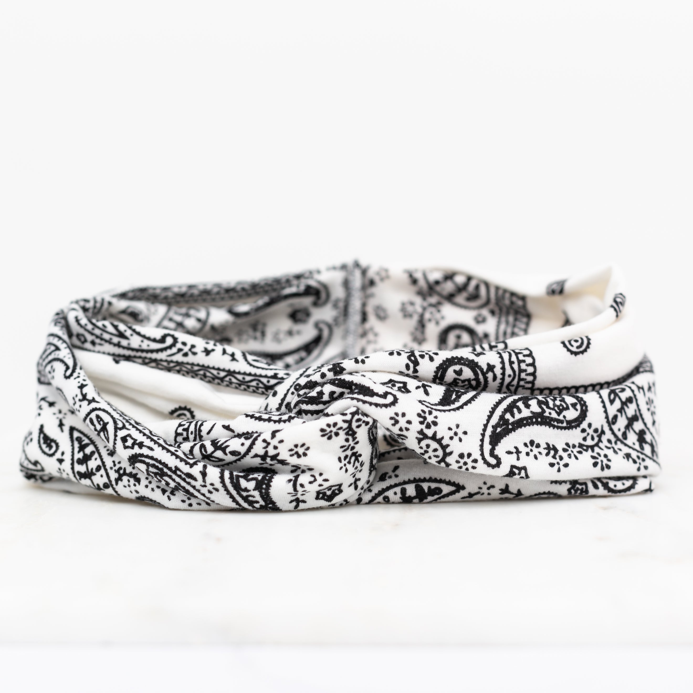 Aili's Bandana Twist Jersey Knit Headwrap – Soft Turban Style Hair Wrap Headband