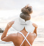 Aili’s Corner Foldable Wide Brim Straw Bow Visor Hat