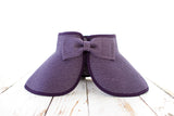Aili’s Corner Foldable Wide Brim Straw Bow Visor Hat