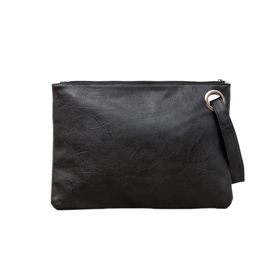 Aili’s Corner Oversized Vegan Leather Clutch Wristlet Bag