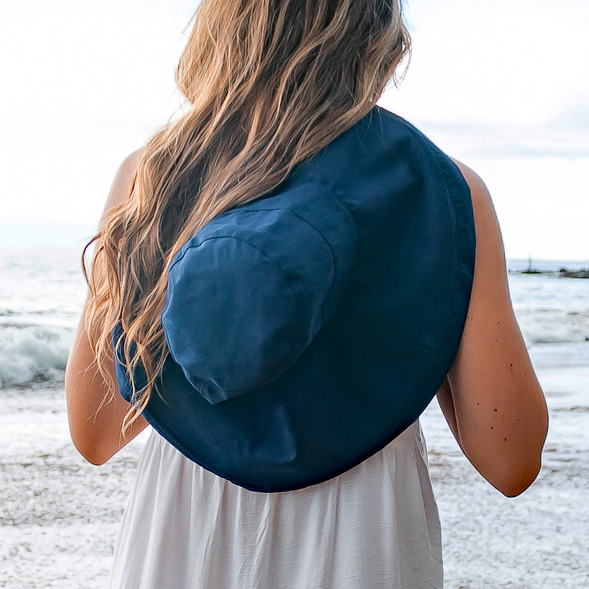 Aili’s Drawstring Cargo Foldable Sun Hat with Wide Brim