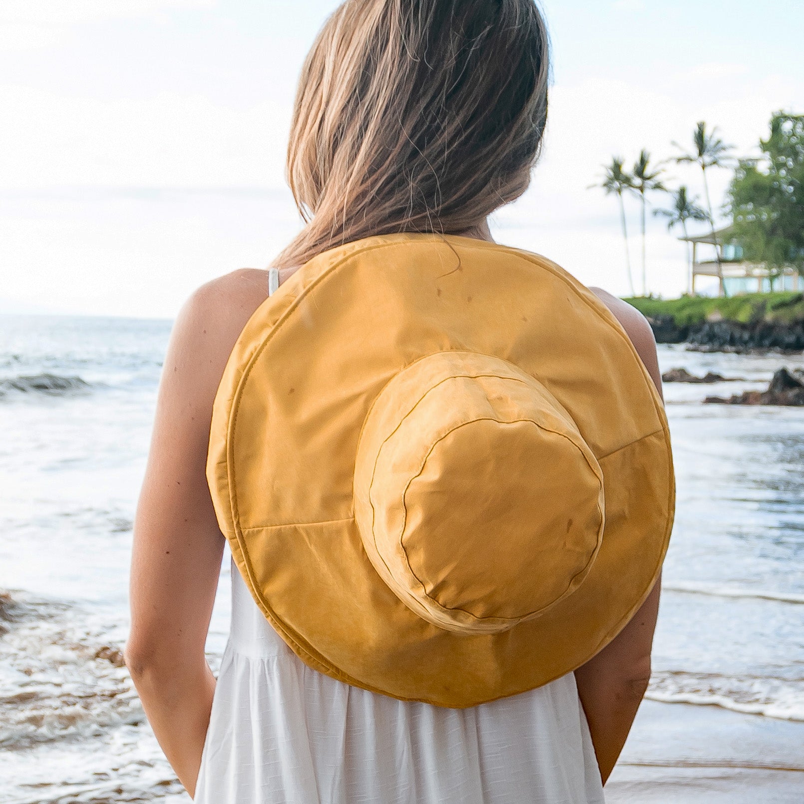 Aili’s Drawstring Cargo Foldable Sun Hat with Wide Brim
