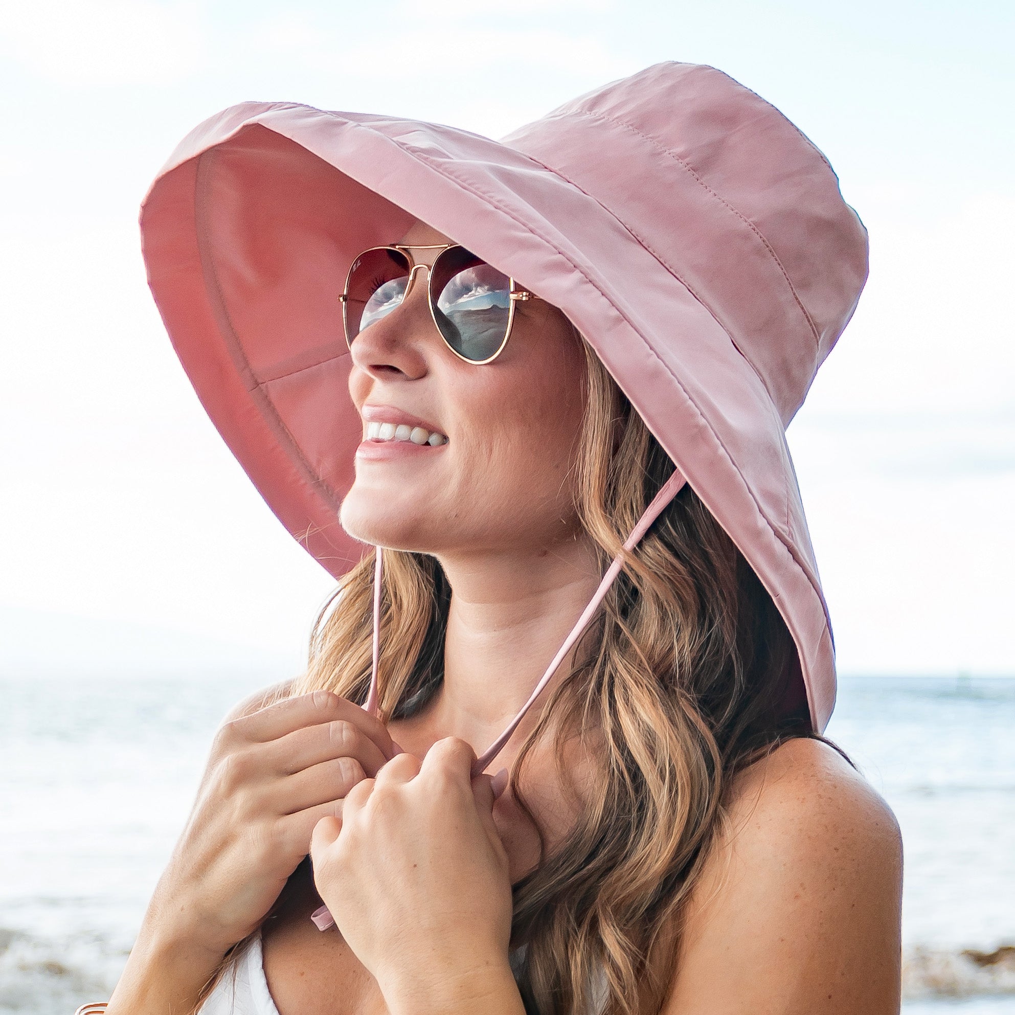 Aili’s Drawstring Cargo Foldable Sun Hat with Wide Brim