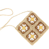Aili’s Eliza Crochet Straw Crossbody Round Summer Bag