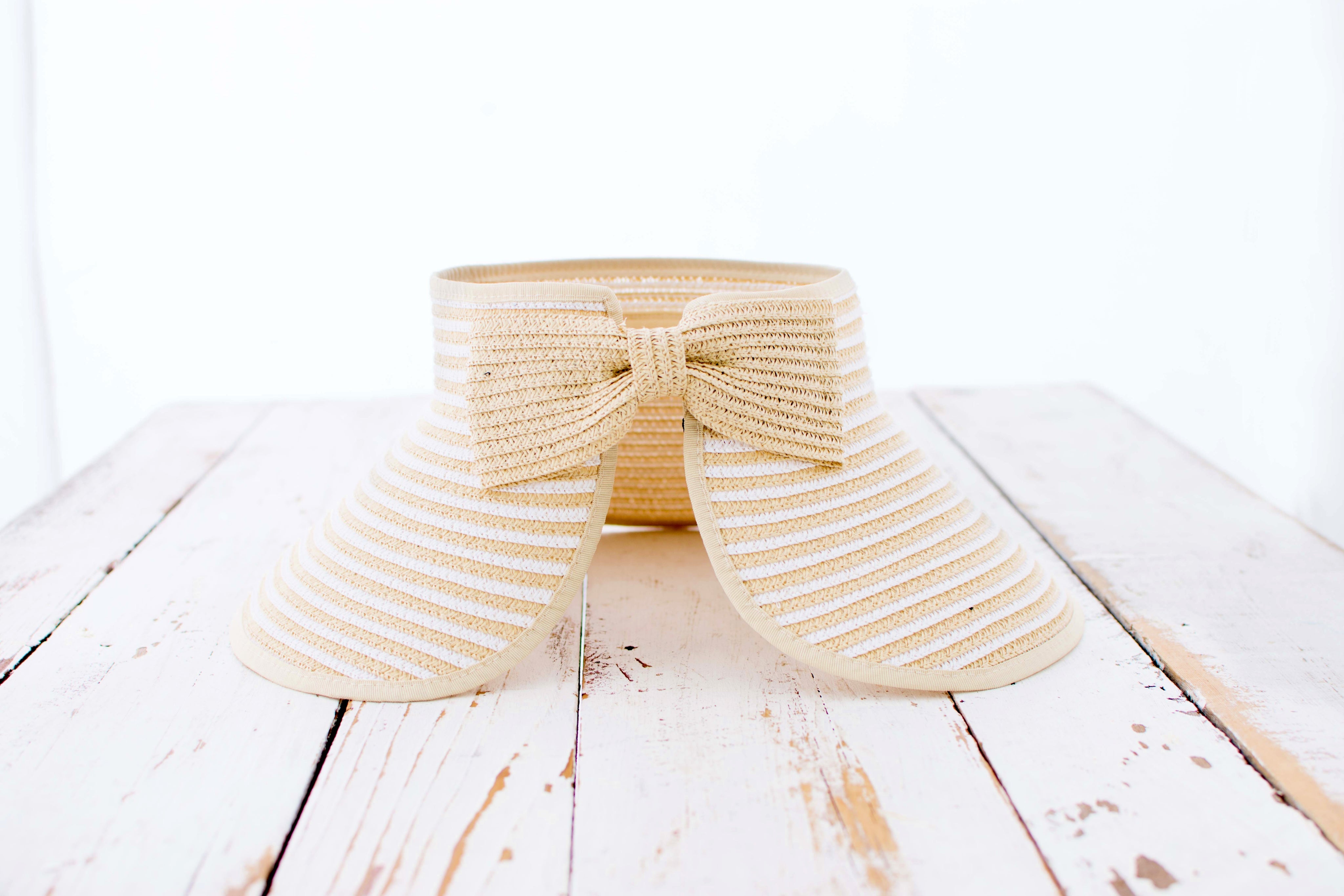 Foldable Bow Stripe Visor