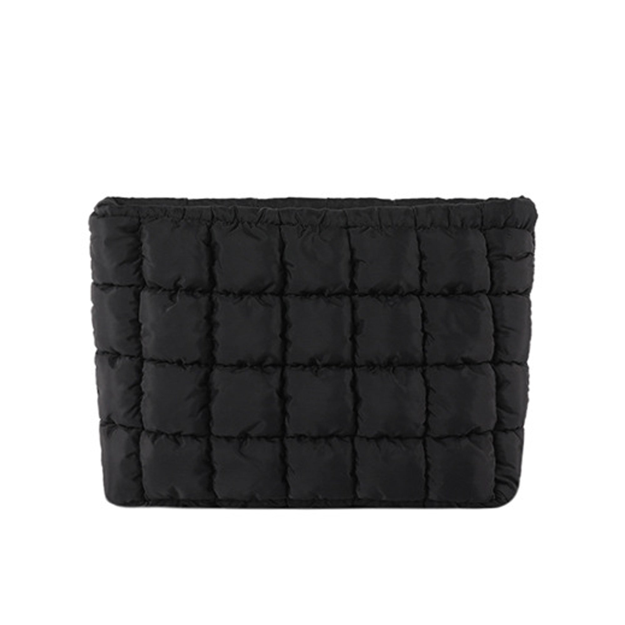 Aili’s Lainey Quilted Puffer Clutch Bag Nylon Tote Organizer
