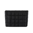 Aili’s Lainey Quilted Puffer Clutch Bag Nylon Tote Organizer