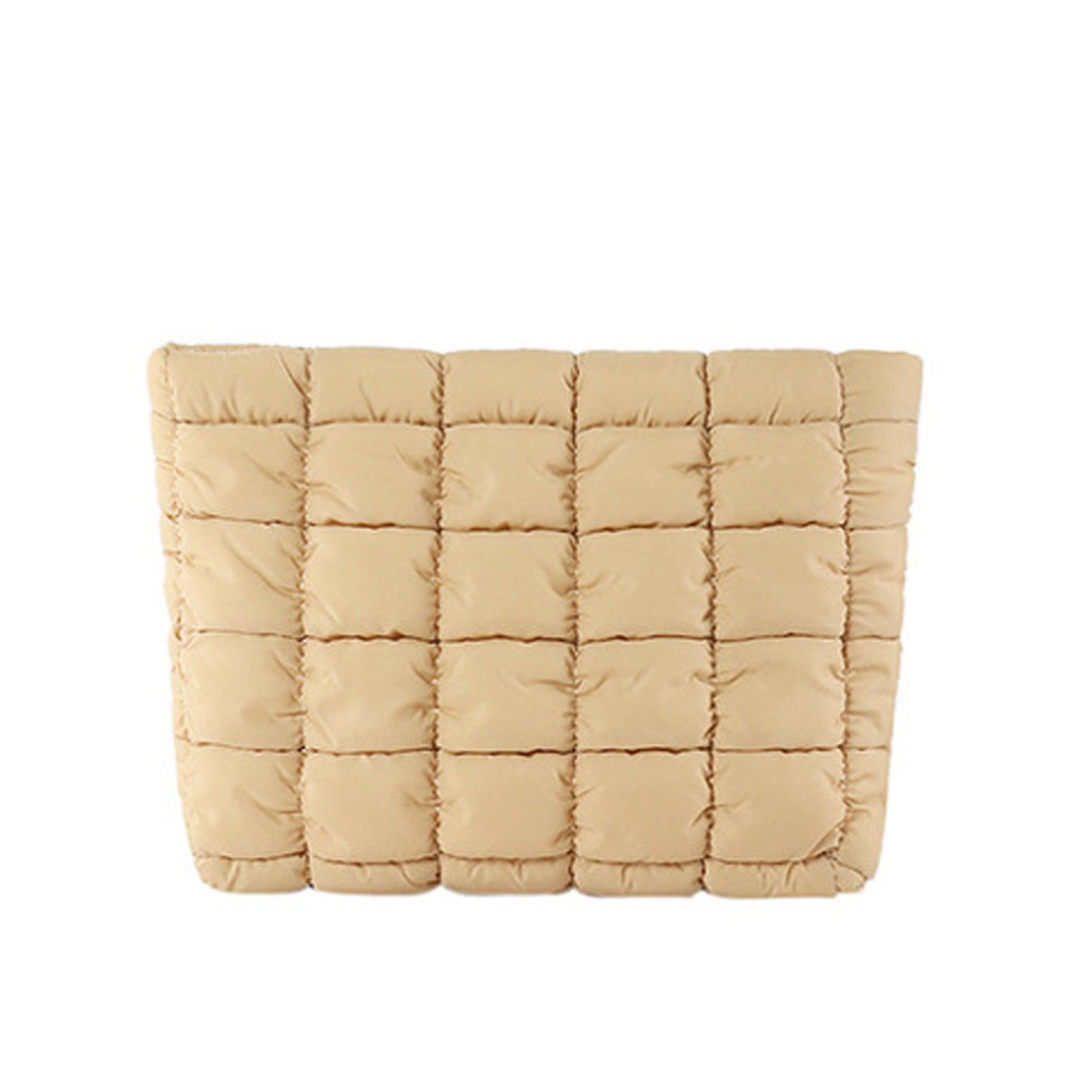 Aili’s Lainey Quilted Puffer Clutch Bag Nylon Tote Organizer