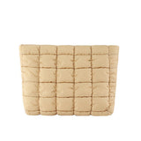 Aili’s Lainey Quilted Puffer Clutch Bag Nylon Tote Organizer