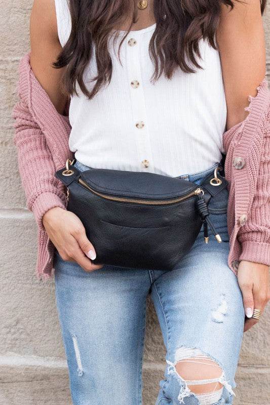 Luxe Convertible Sling Belt Bum Bag - Rosa Apparel